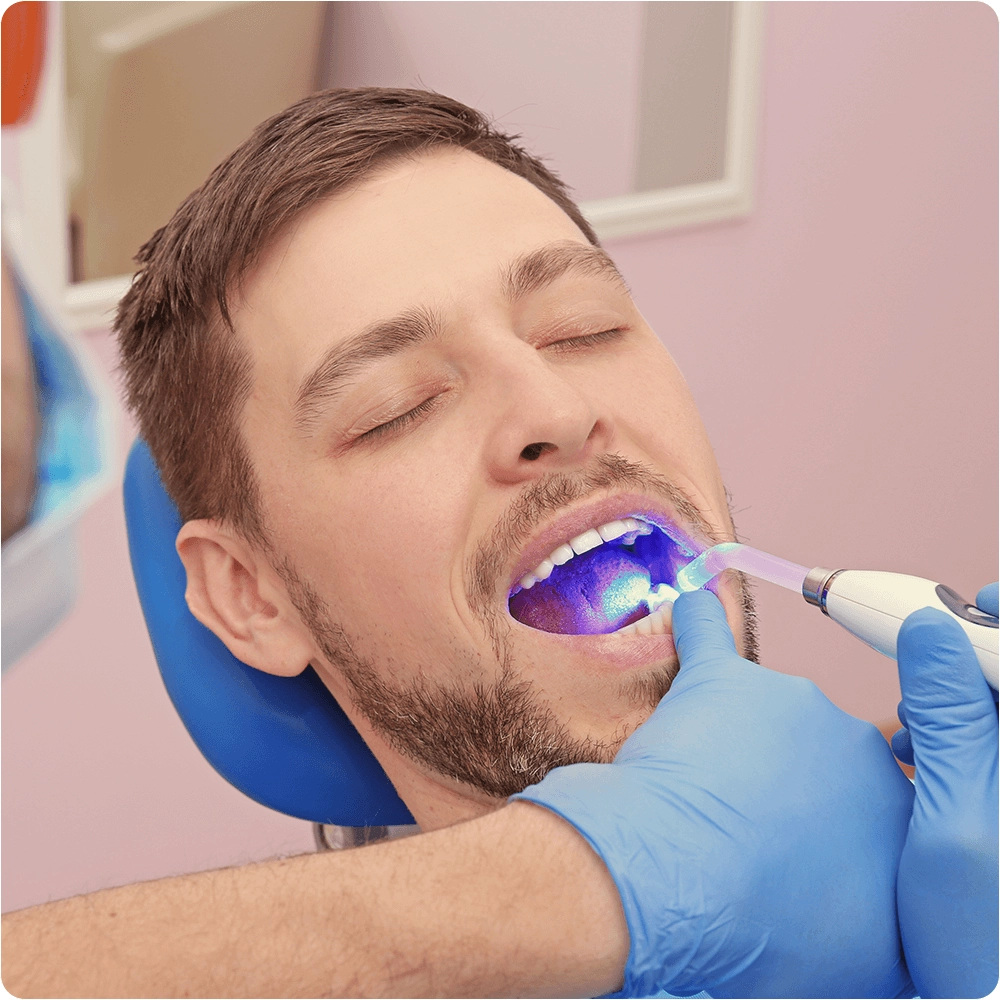 Dentist filling dental caries